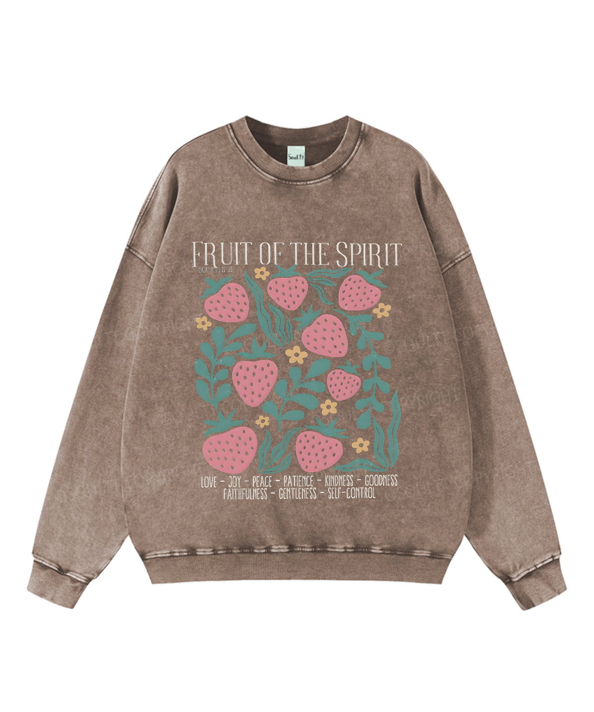 Fruit of the Spirit Washed Christian Sweatshirt