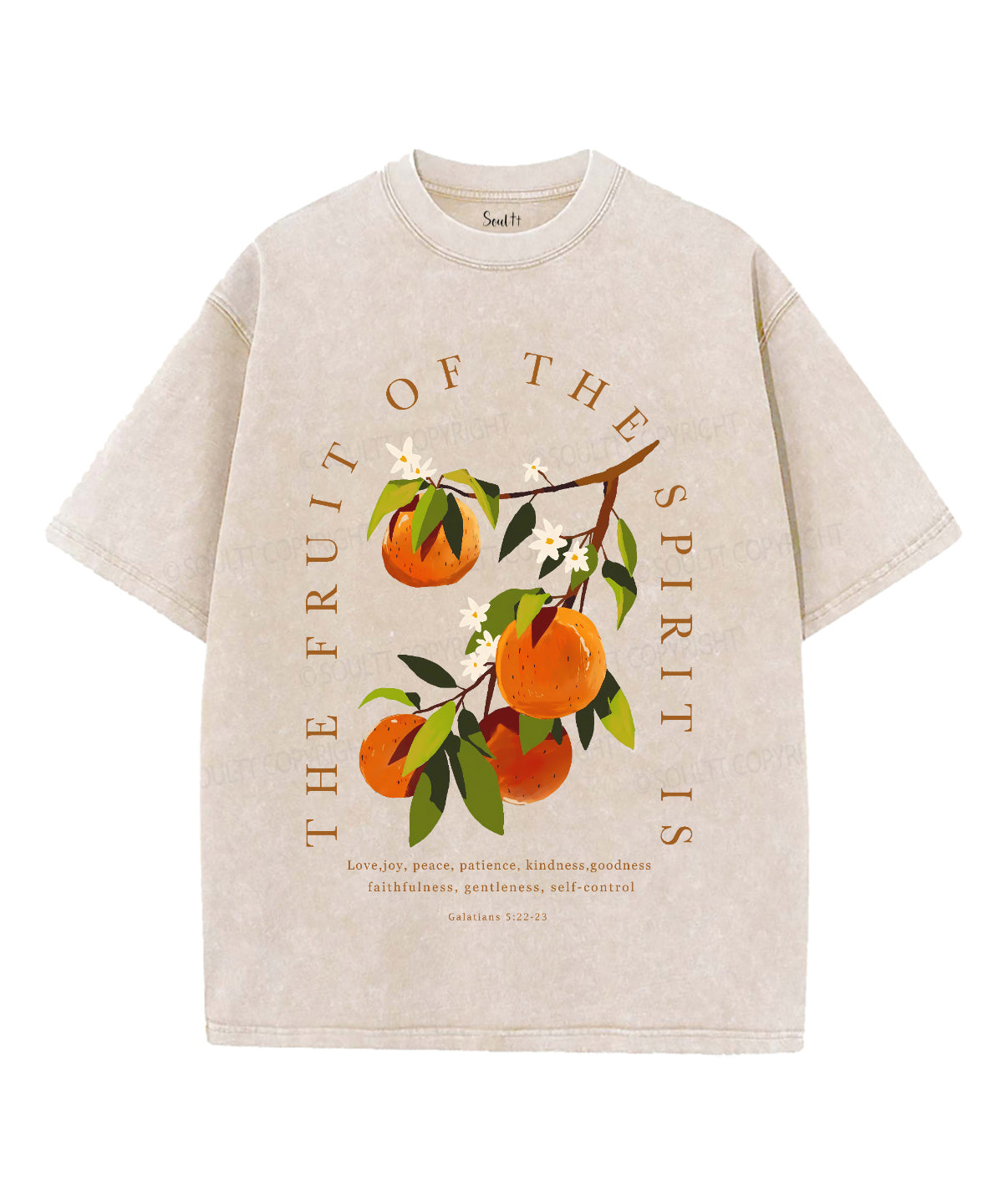 Fruit Of The God Unisex Washed Christian T-shirt