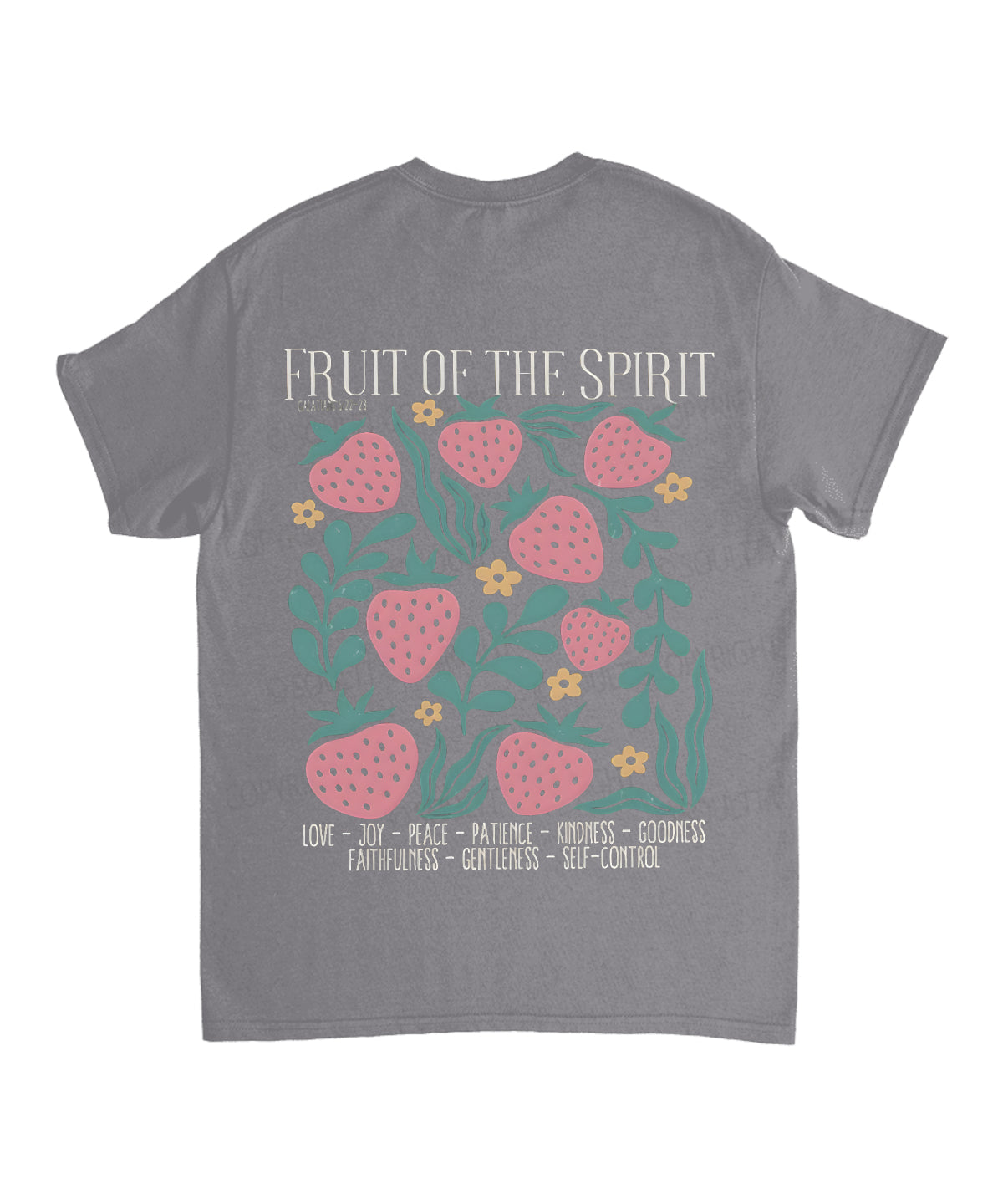 Fruit Of The Spirit Double Sided Unisex Cotton Christian T-Shirt