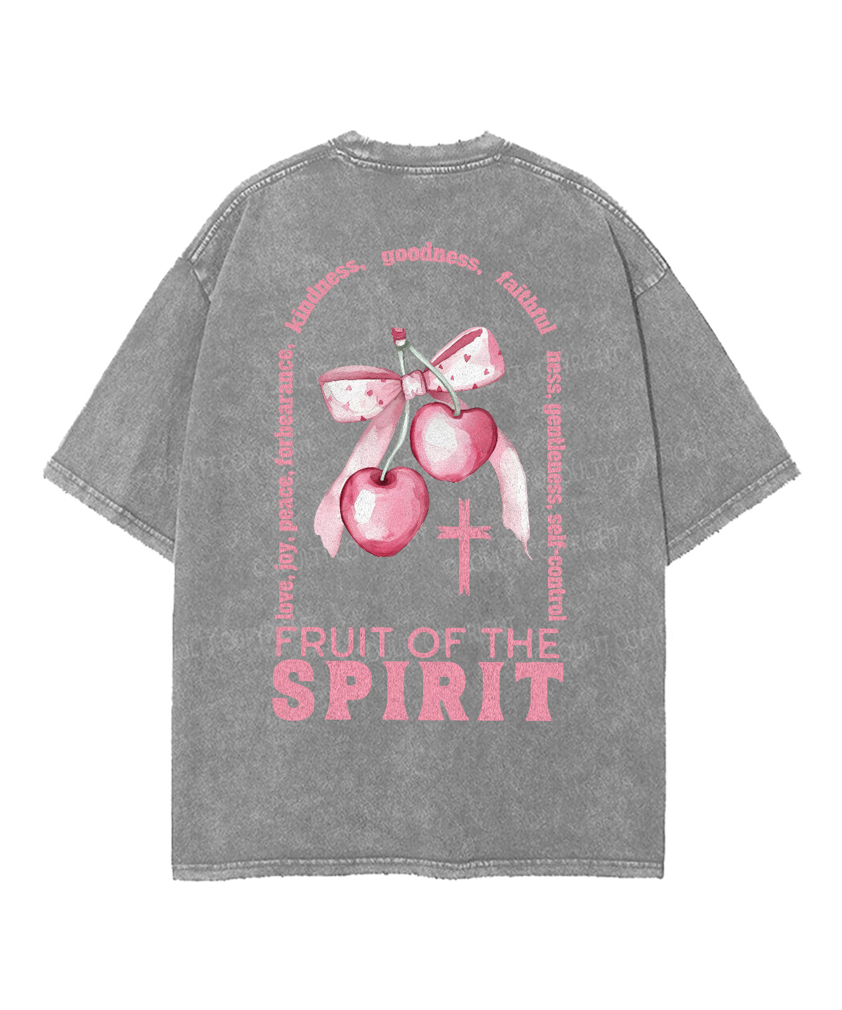 Fruit Of The Spirit Double Sided Unisex Washed Christian T-shirt