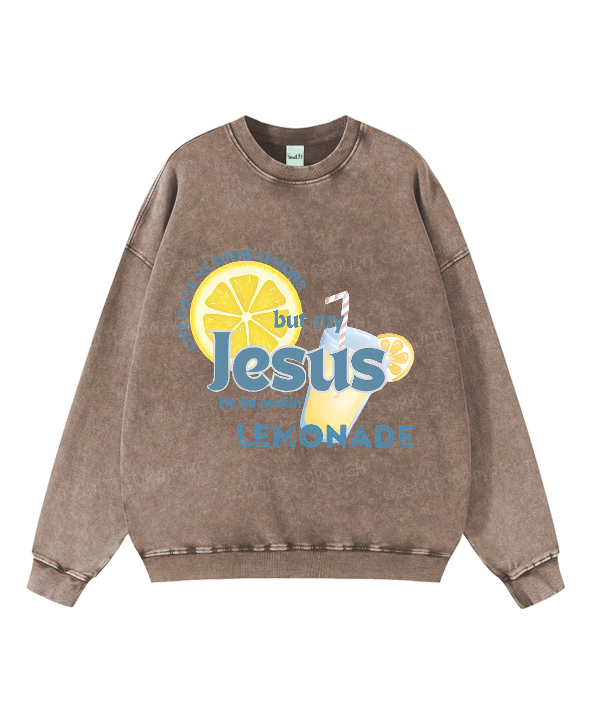 Life Gave Me Some Lemons Washed Christian Sweatshirt