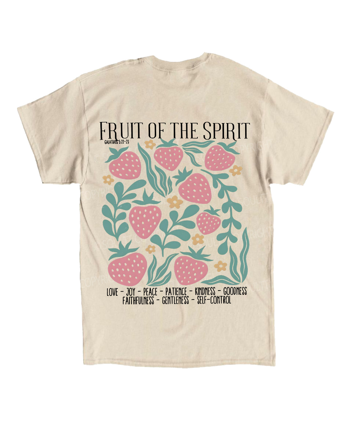 Fruit Of The Spirit Double Sided Unisex Cotton Christian T-Shirt