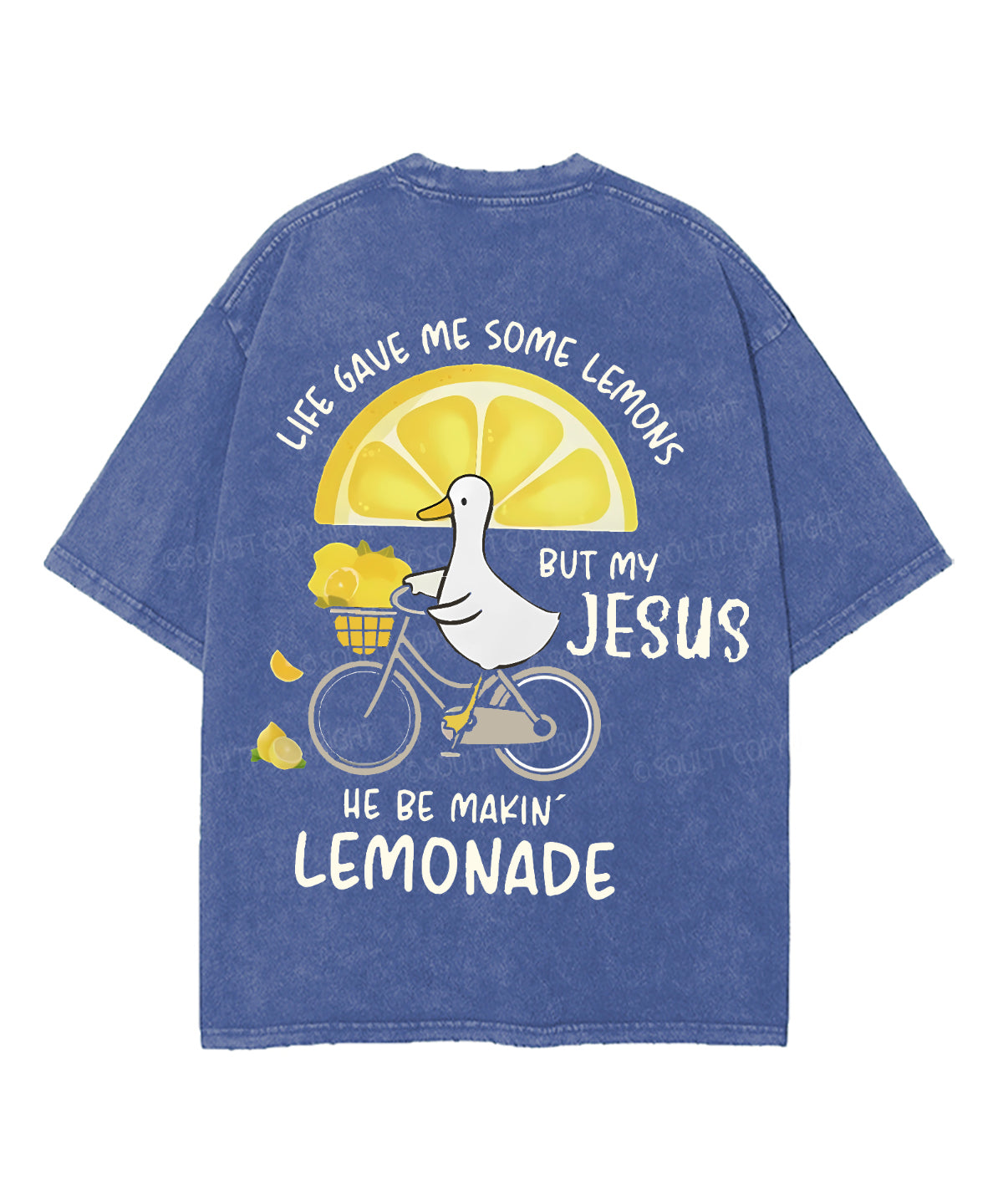 Life Gave Me Some Lemons Double Sided Unisex Washed Christian T-shirt