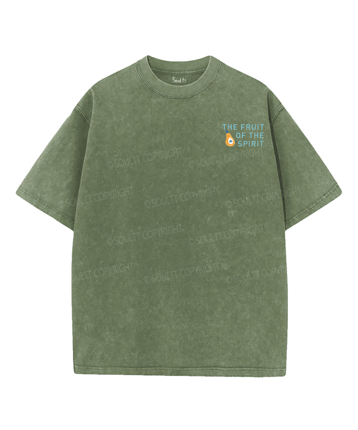 The Fruit Of The Spirit Double Sided Washed Christian T-shirt