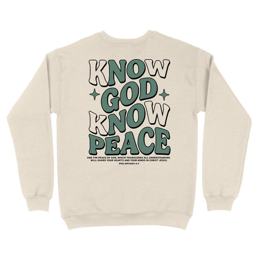 Know God Know Peace Christian Unisex Sweatshirt
