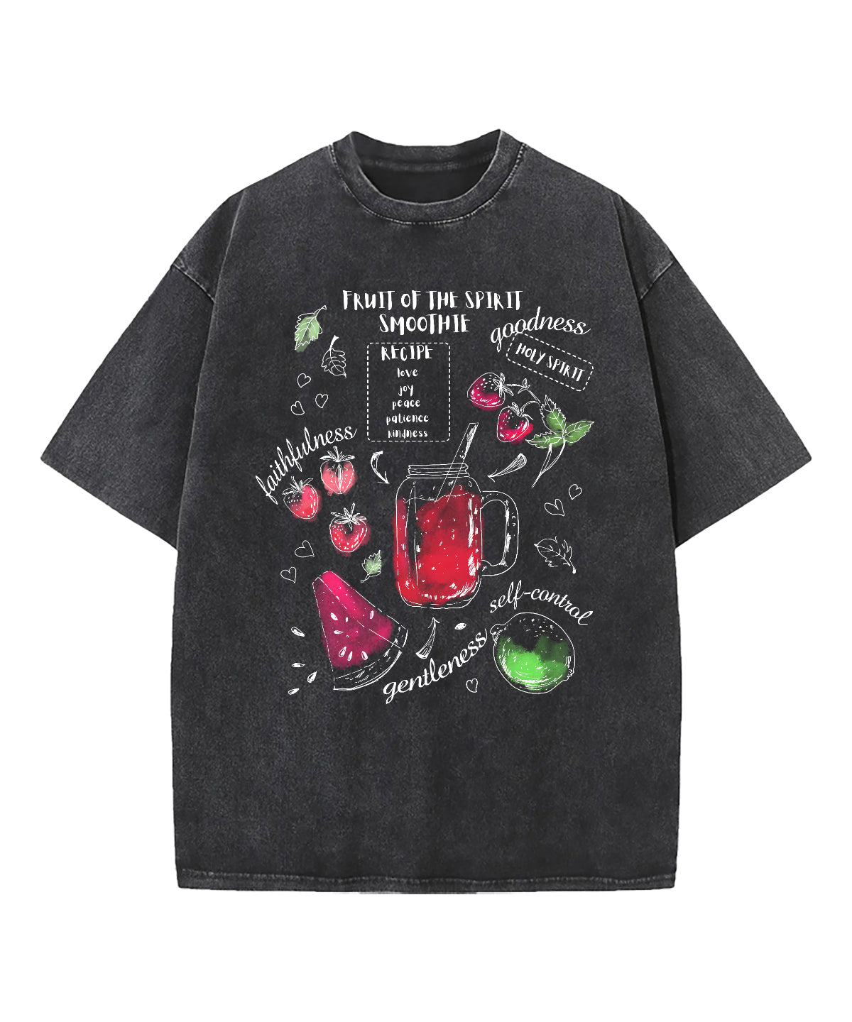 Fruit Of The Spirit Smoothie Washed Christian T-shirt