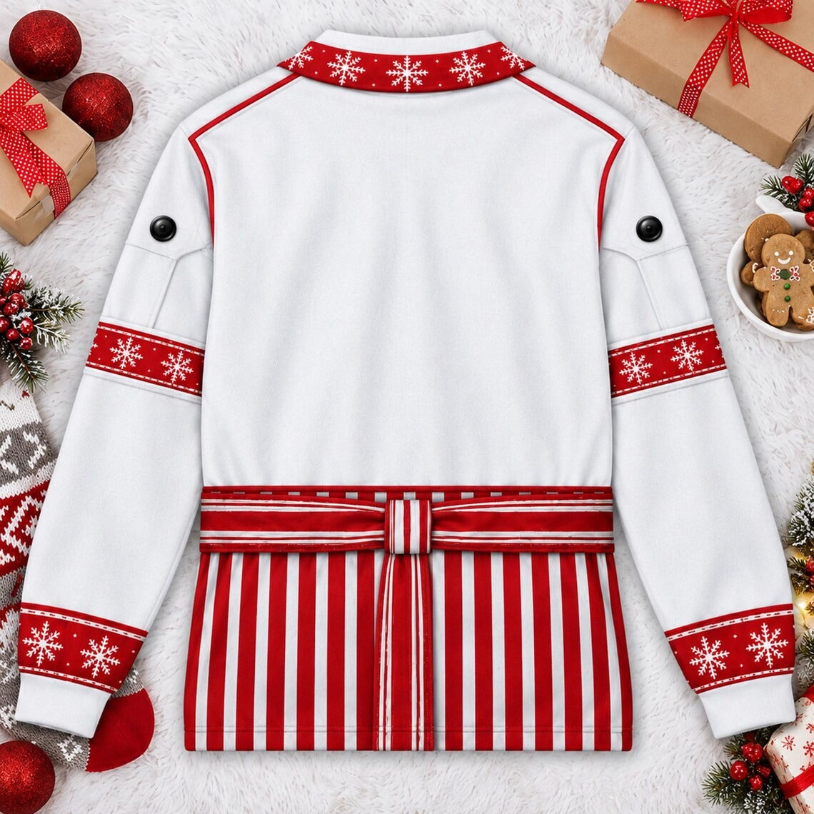 Funny Baker Christmas Sweatshirt – 3D Muscle Chef Design