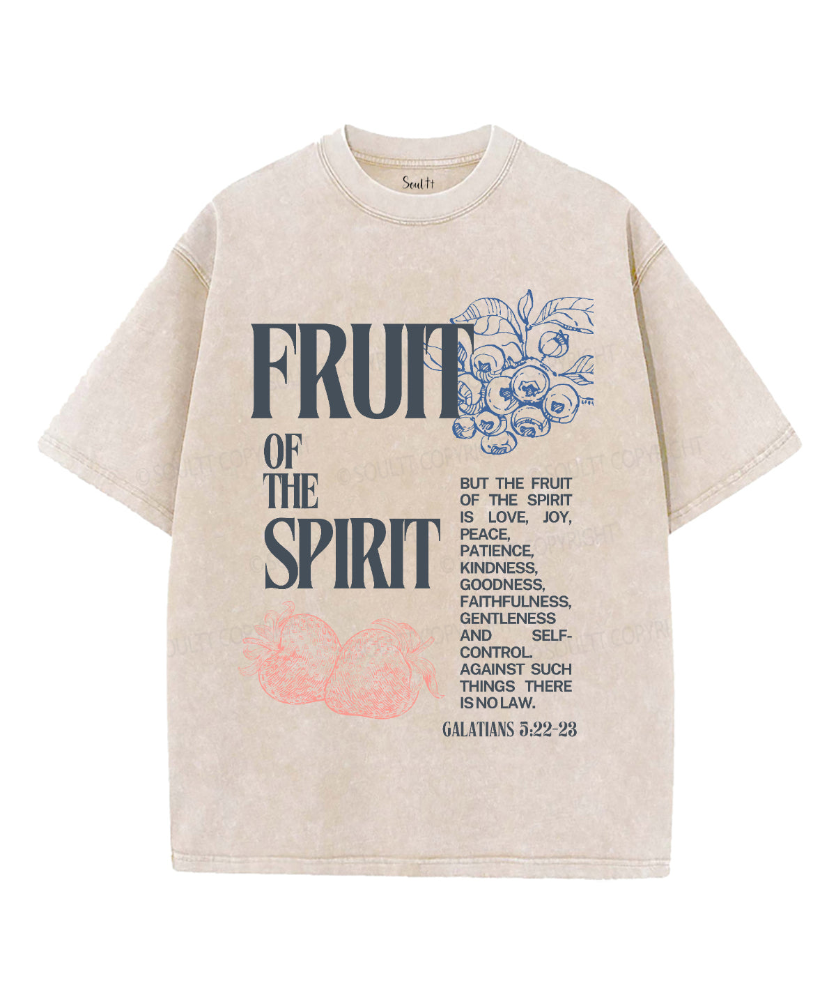 Fruit Of The Spirit Unisex Washed Christian T-shirt