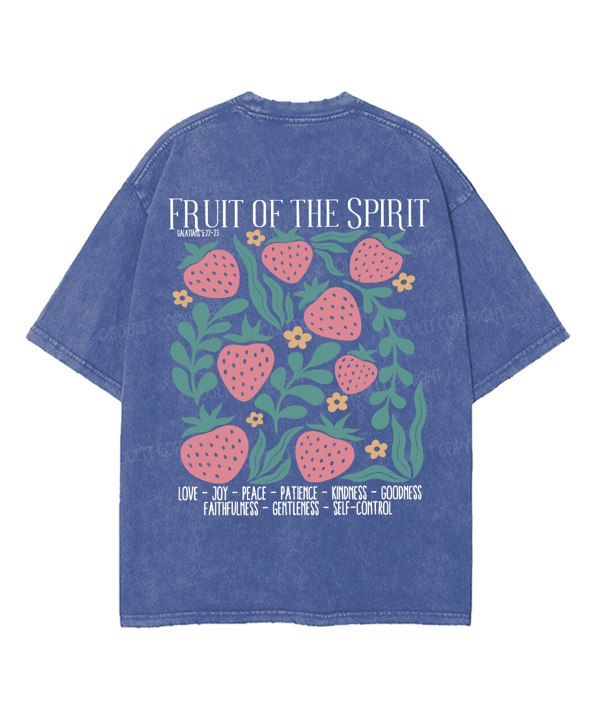 Fruit Of The Spirit Double Sided Unisex Washed Christian T-shirt