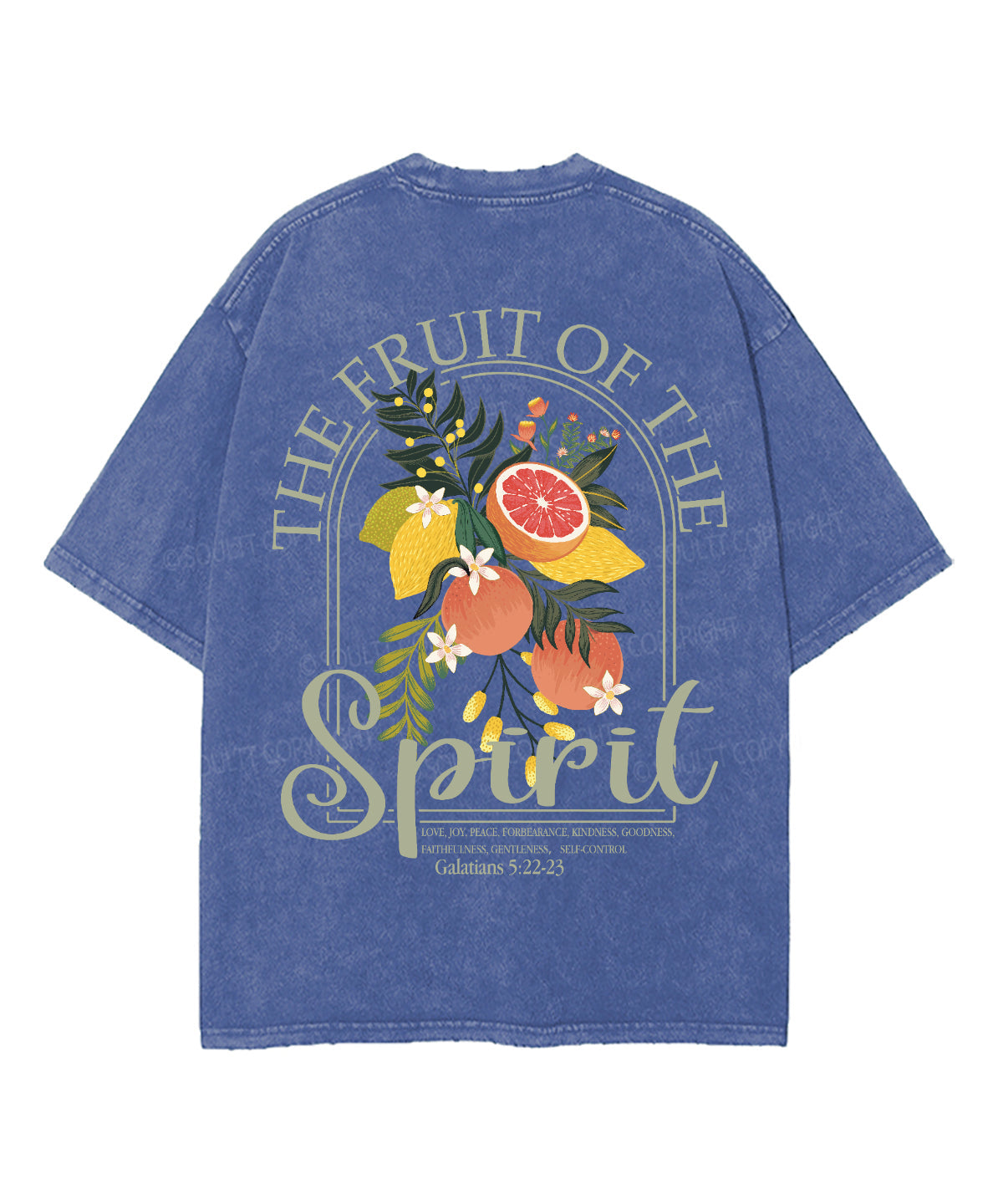 The Fruit Of The Spirit Double Sided Unisex Washed Christian T-shirt