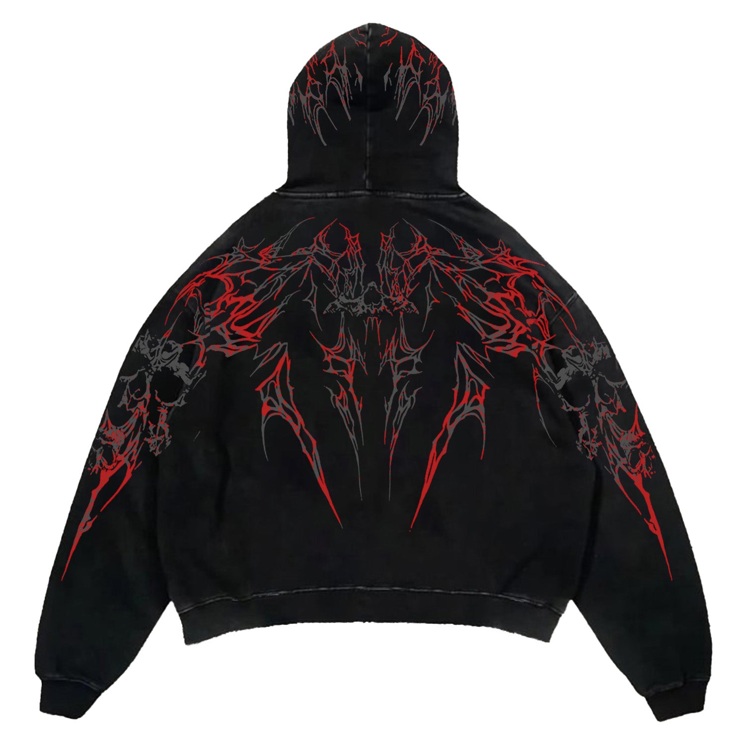 Tattoo Style Hoodie[BLACK]