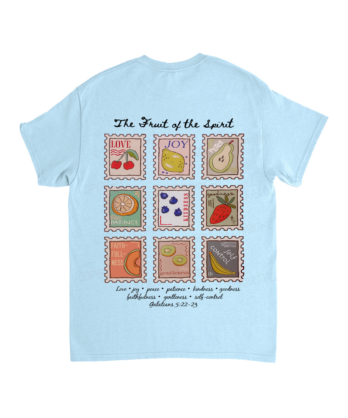 Fruit Of The Spirit Double Sided Unisex Cotton Christian T-Shirt