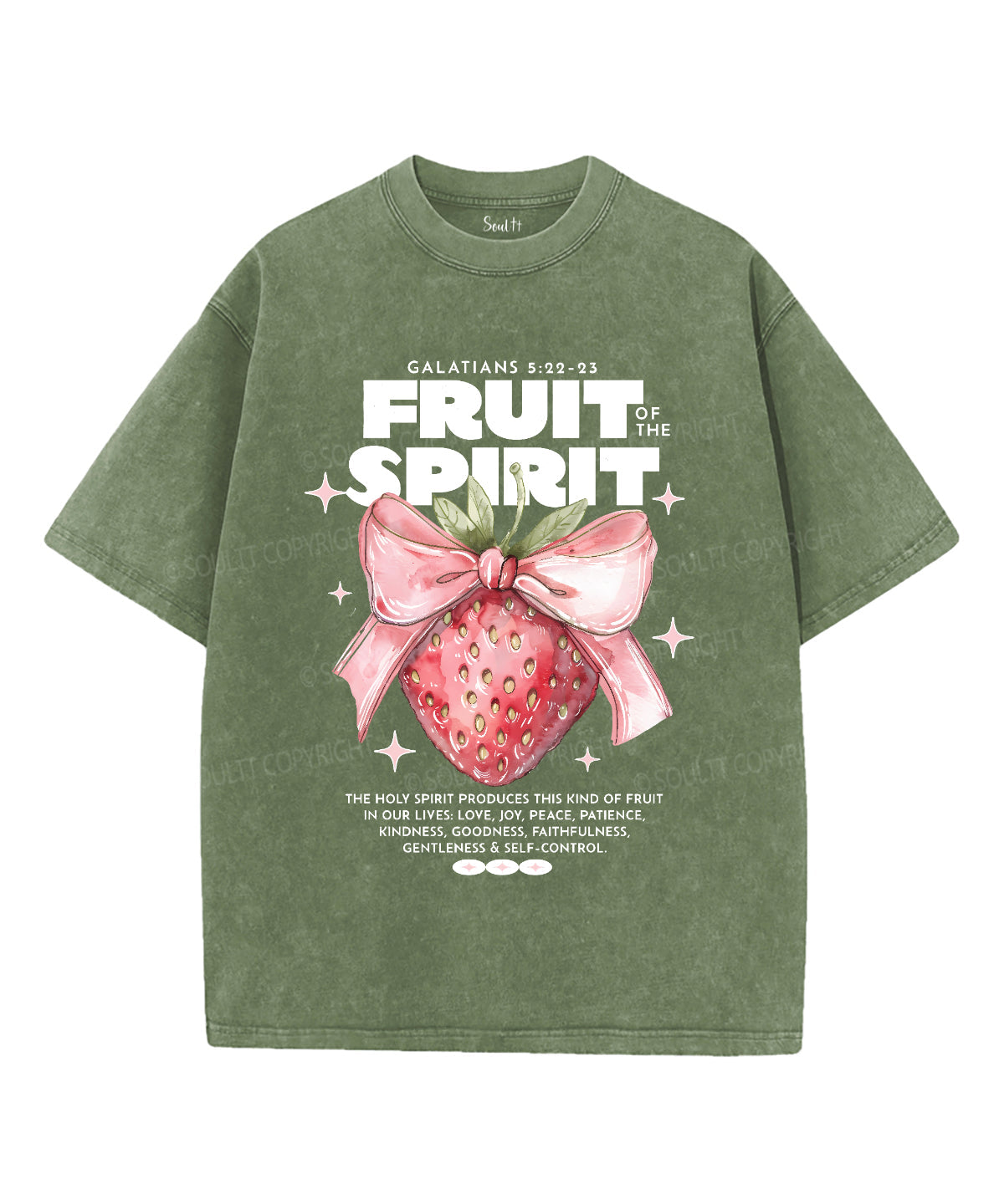 Fruit Of The Spirit Unisex Washed Christian T-shirt