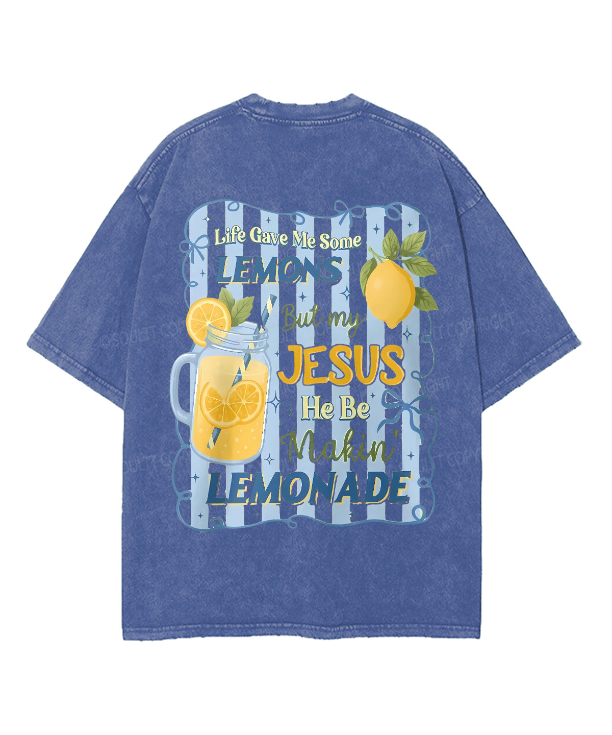 Life Gave Me Some Lemons Double Sided Unisex Washed Christian T-shirt
