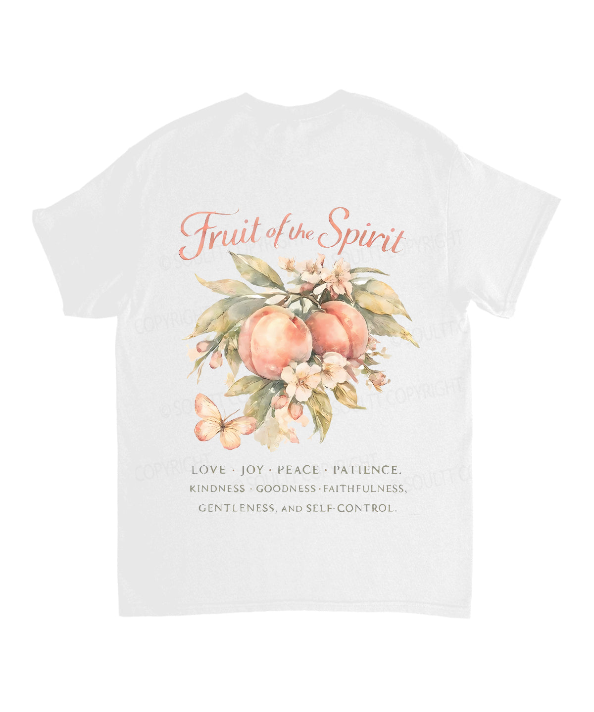 Fruit Of The Spirit Double Sided Unisex Cotton Christian T-Shirt