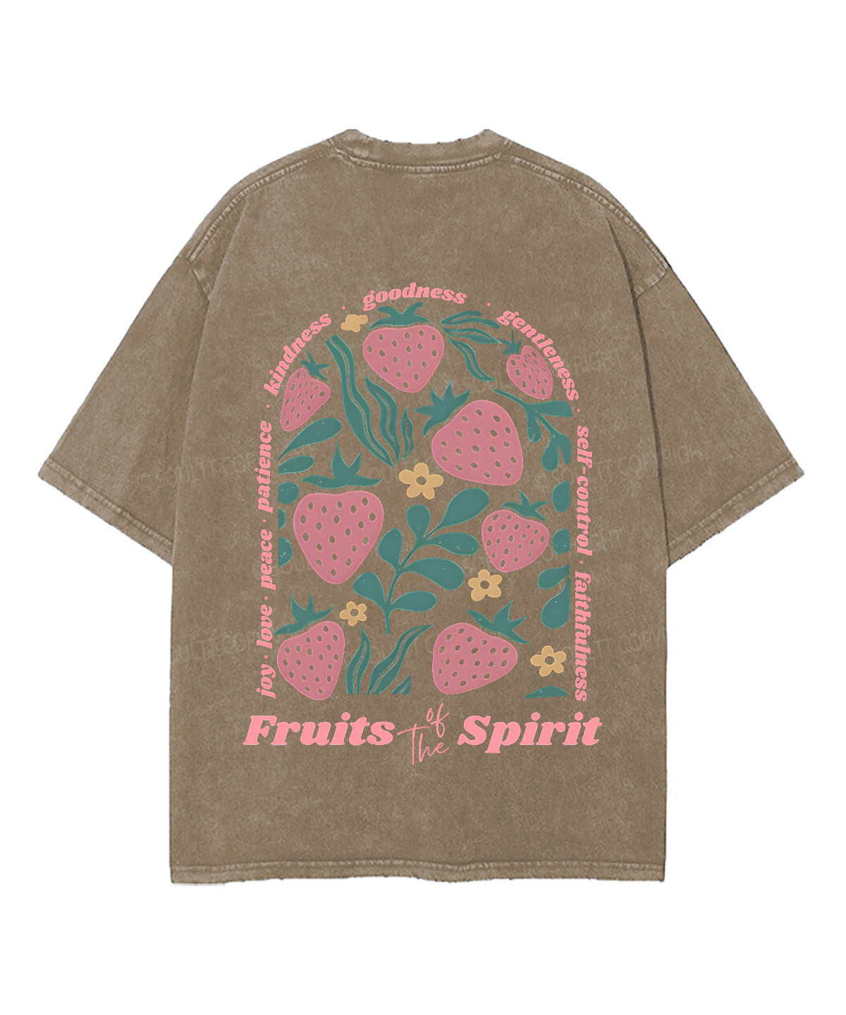 Fruit Of The Spirit Double Sided Unisex Washed Christian T-shirt