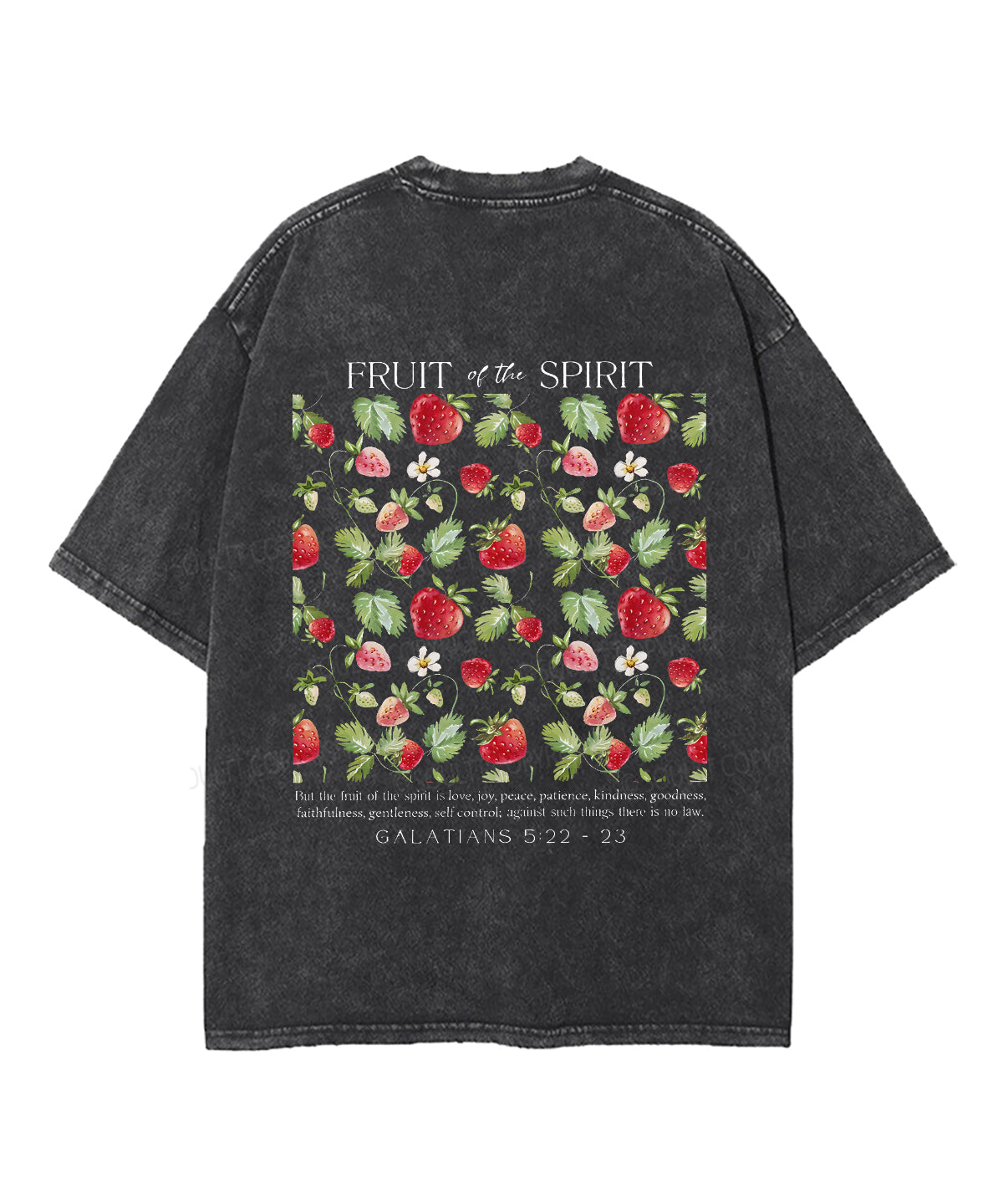 Fruit of the Spirit Double Sided Unisex Washed Christian T-shirt