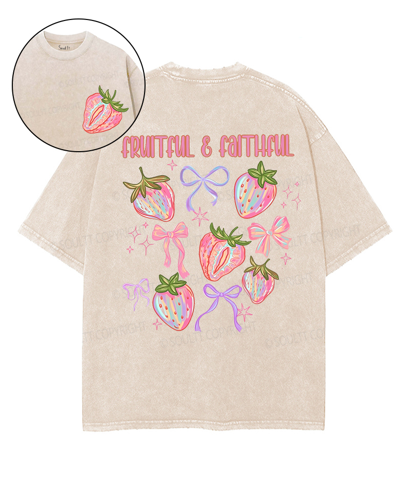 Fruit Of The Spirit Double Sided Unisex Washed Christian T-shirt