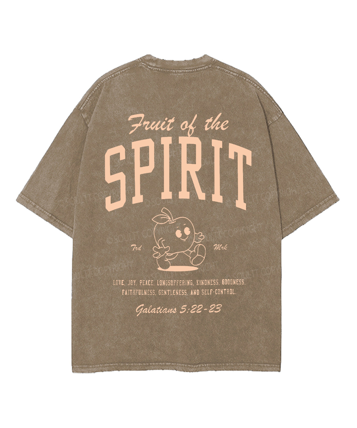 Fruit Of The Spirit Double Sided Unisex Washed Christian T-shirt