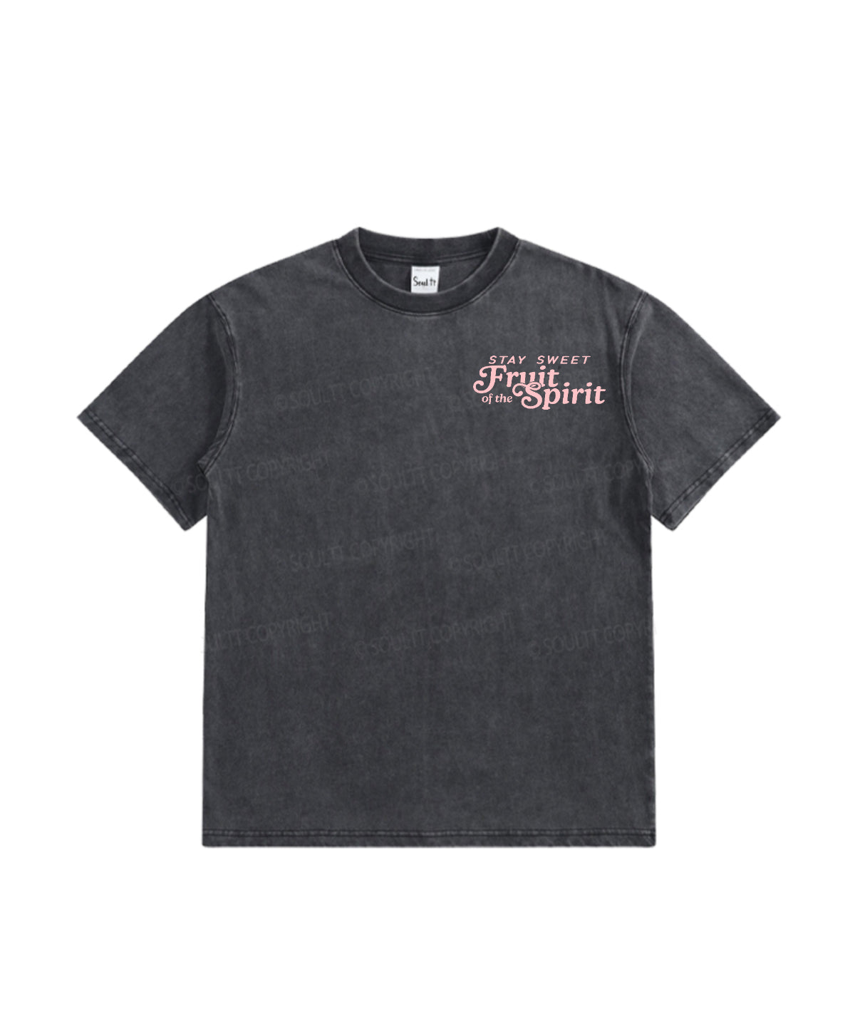Kids Fruit Of The Spirit Double Sided Washed Christian T-shirt