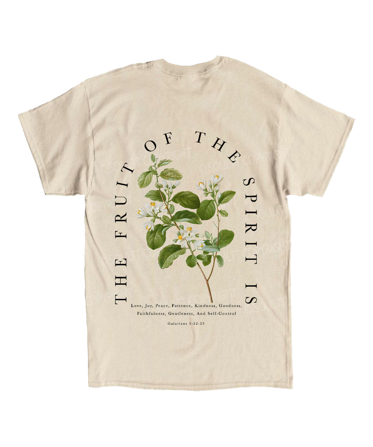 Fruit Of The Spirit Double Sided Unisex Cotton Christian T-Shirt