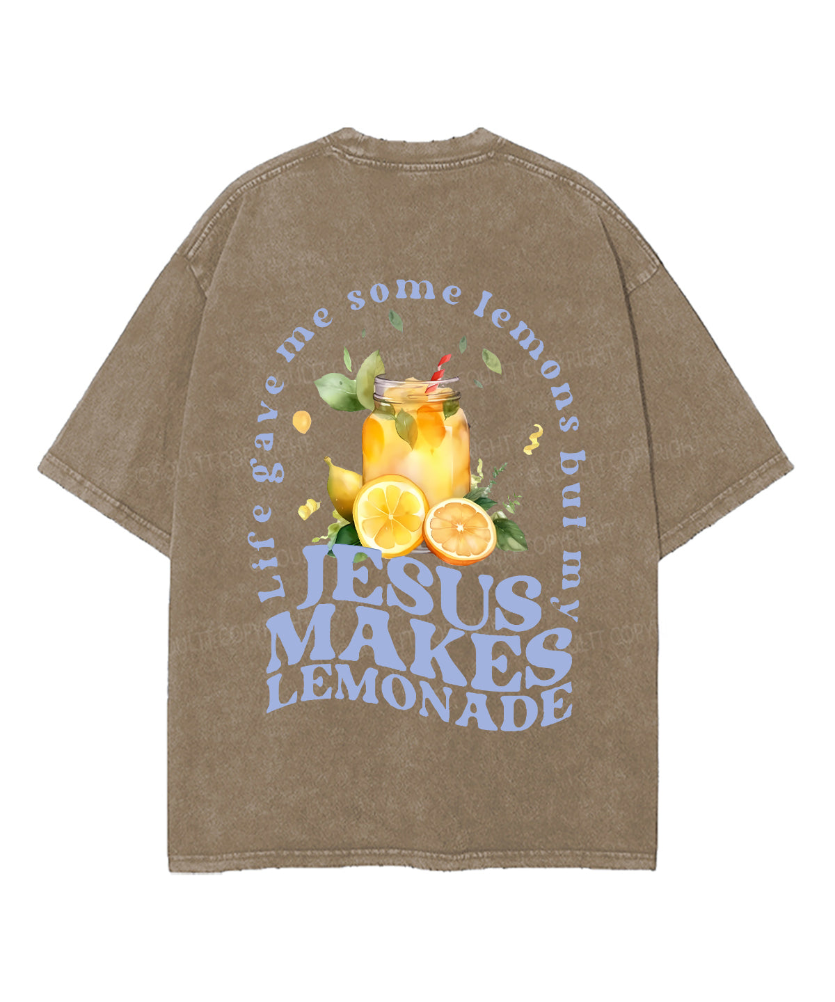 Jesus Makes Lemonade Double Sided Unisex Washed Christian T-shirt