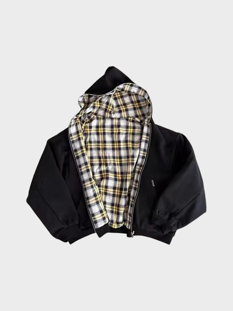 Checkered Zip Hoodie