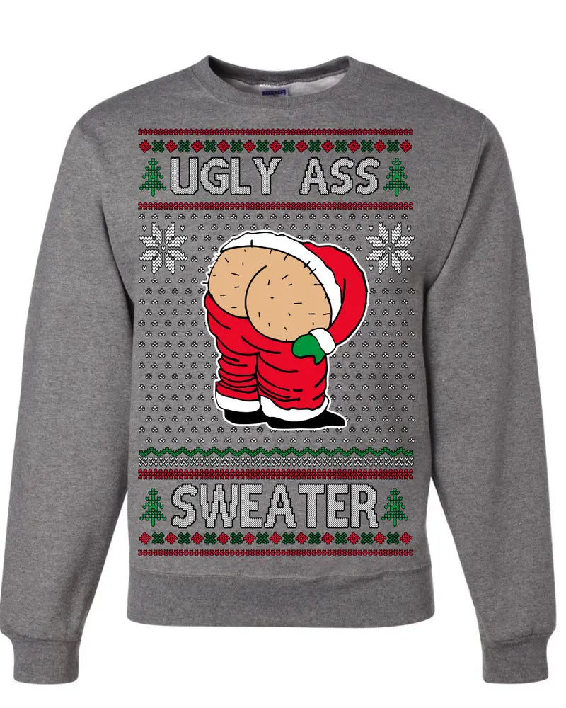 Funny Santa Butt Ugly Christmas Hoodie – Naughty Holiday Party Pullover