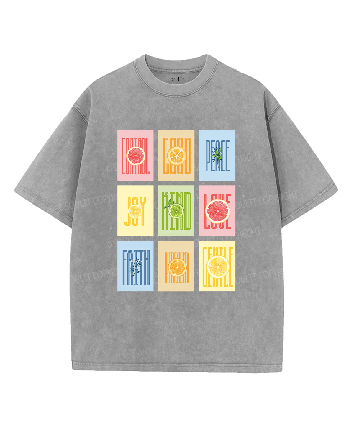 Fruit Of The Spirit Washed Christian T-shirt