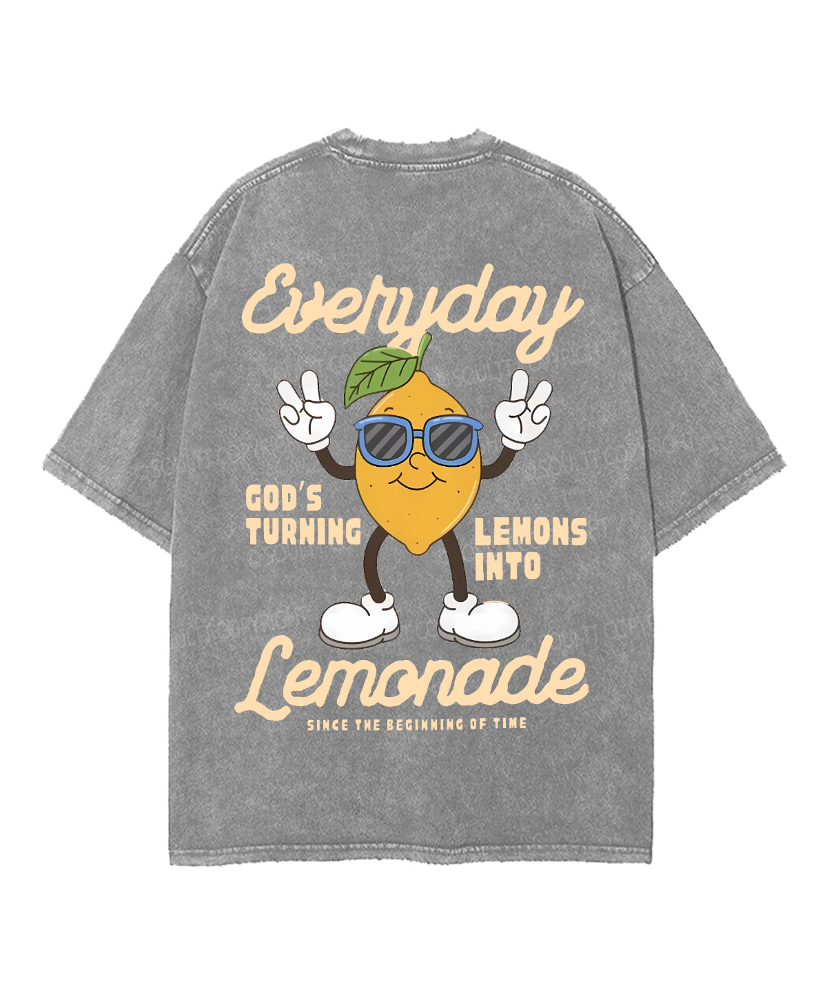 God's Turning Lemons Double Sided Unisex Washed Christian T-shirt