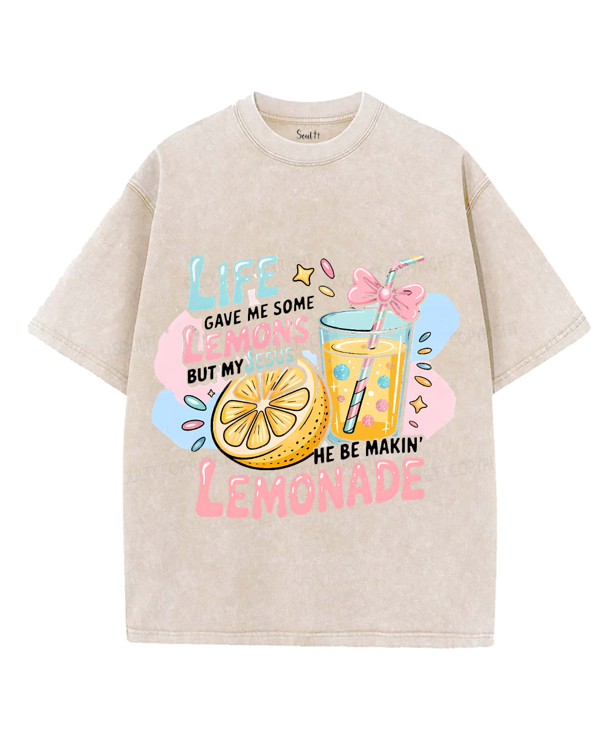 Life Gave Me Some Lemons Unisex Washed Christian T-shirt