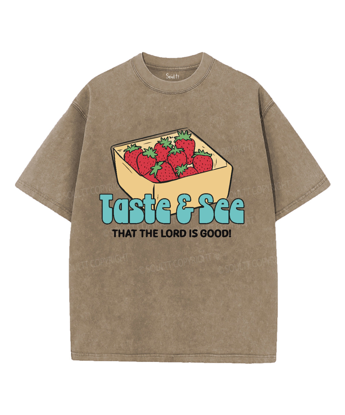 The Lord Is Good Washed Christian T-shirt