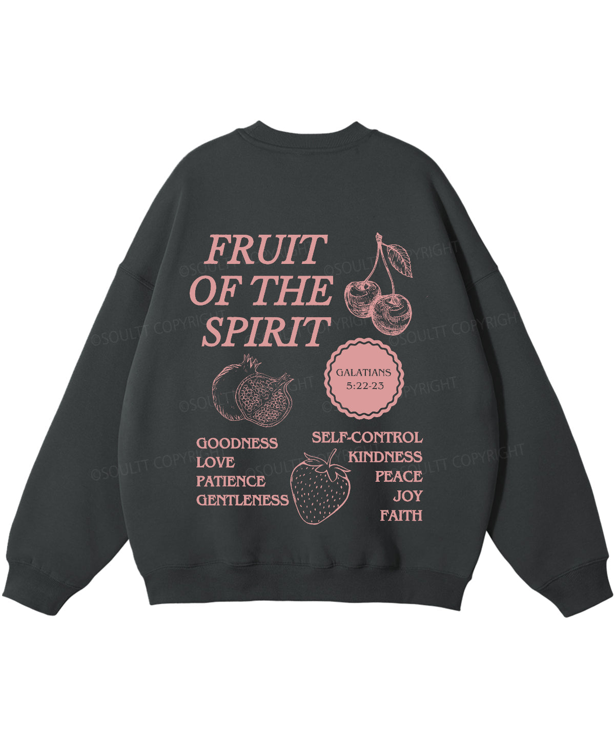 Fruit Of The Spirit Double Sided Christian Sweatshirt