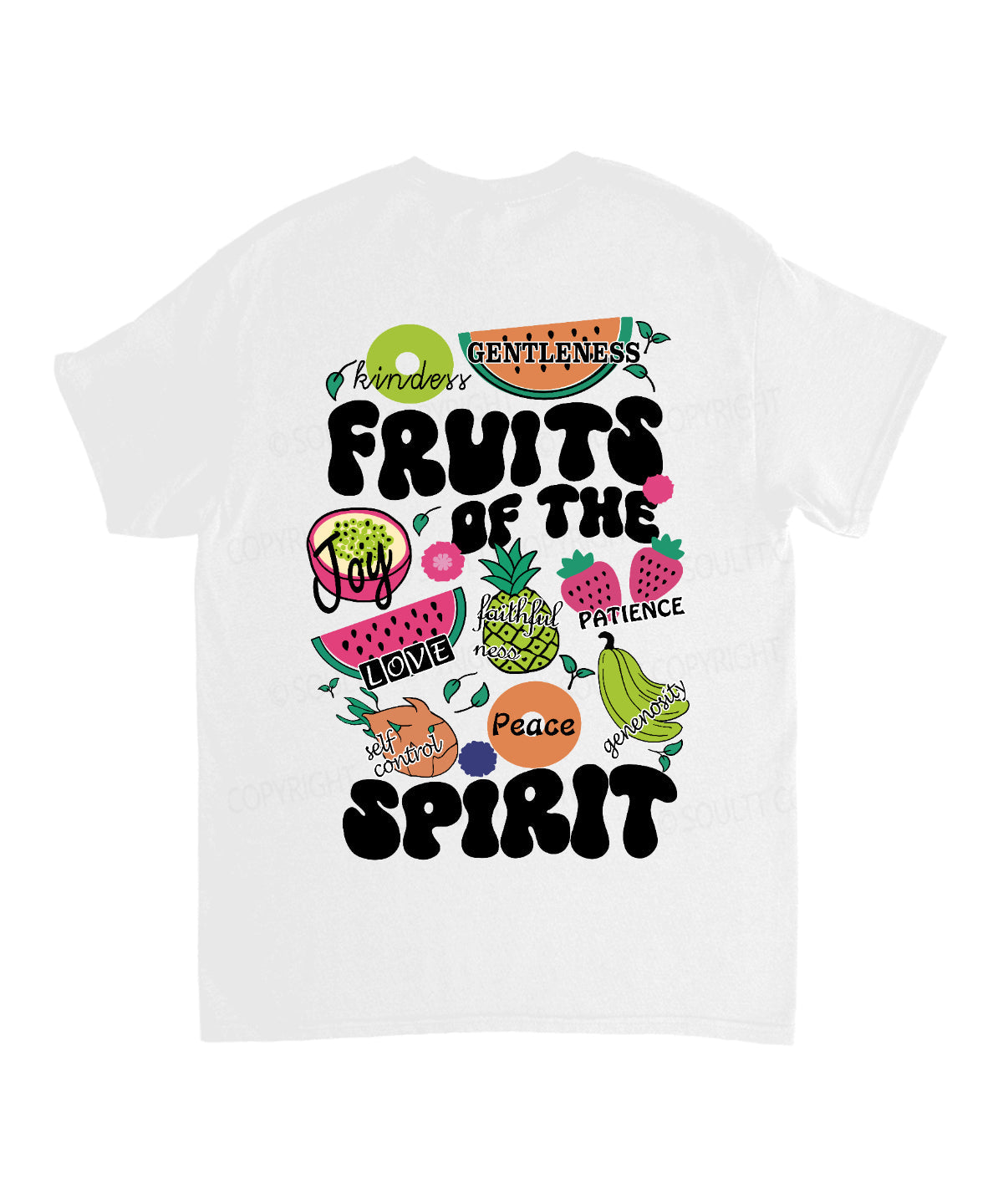 Fruits of the Spirit Double Sided Unisex Cotton Christian T-Shirt