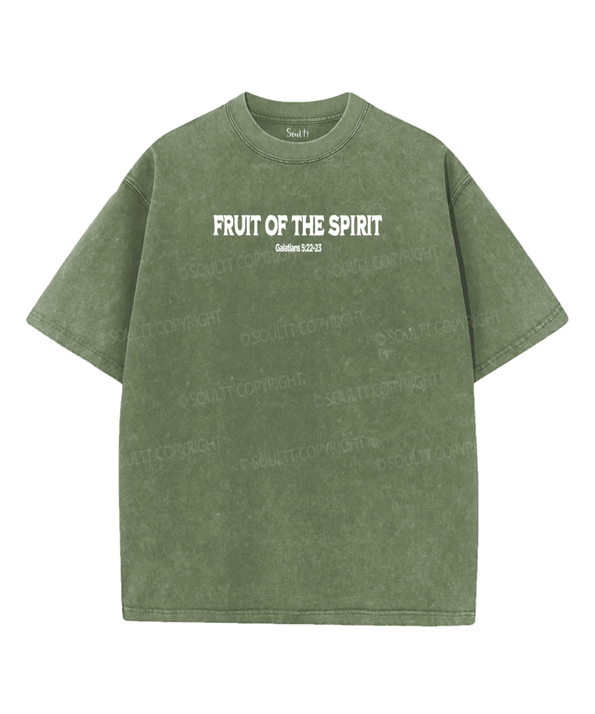Fruit Of The Spirit Double Sided Unisex Washed Christian T-shirt