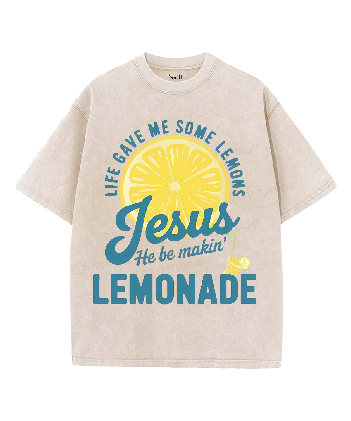 Life Gave Me Some Lemons Unisex Washed Christian T-shirt