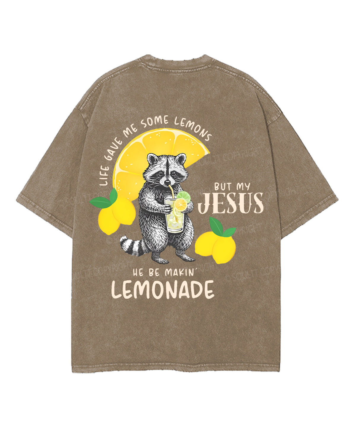 Life Gave Me Some Lemons Double Sided Unisex Washed Christian T-shirt