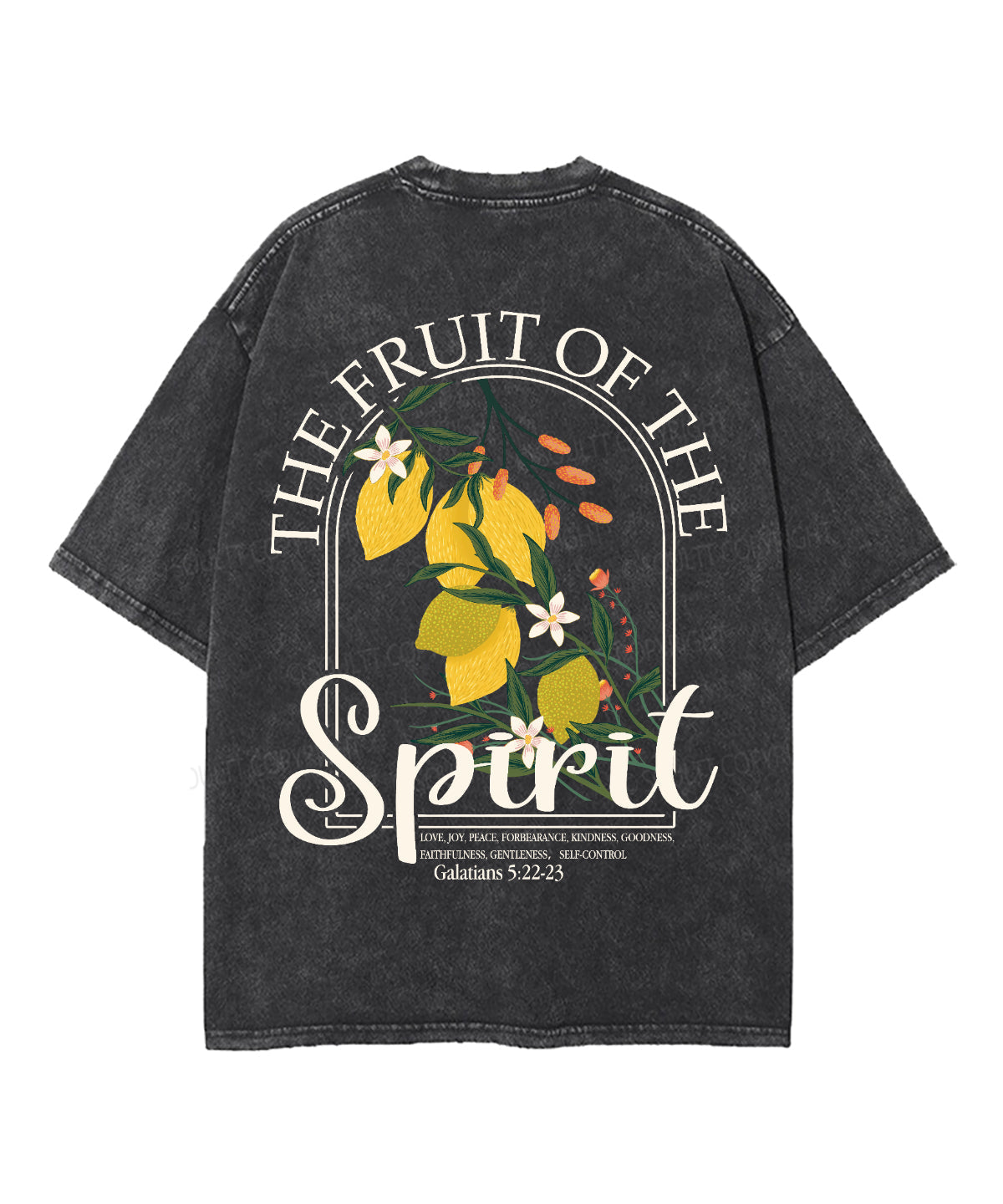 The Fruit Of The Spirit Double Sided Unisex Washed Christian T-shirt