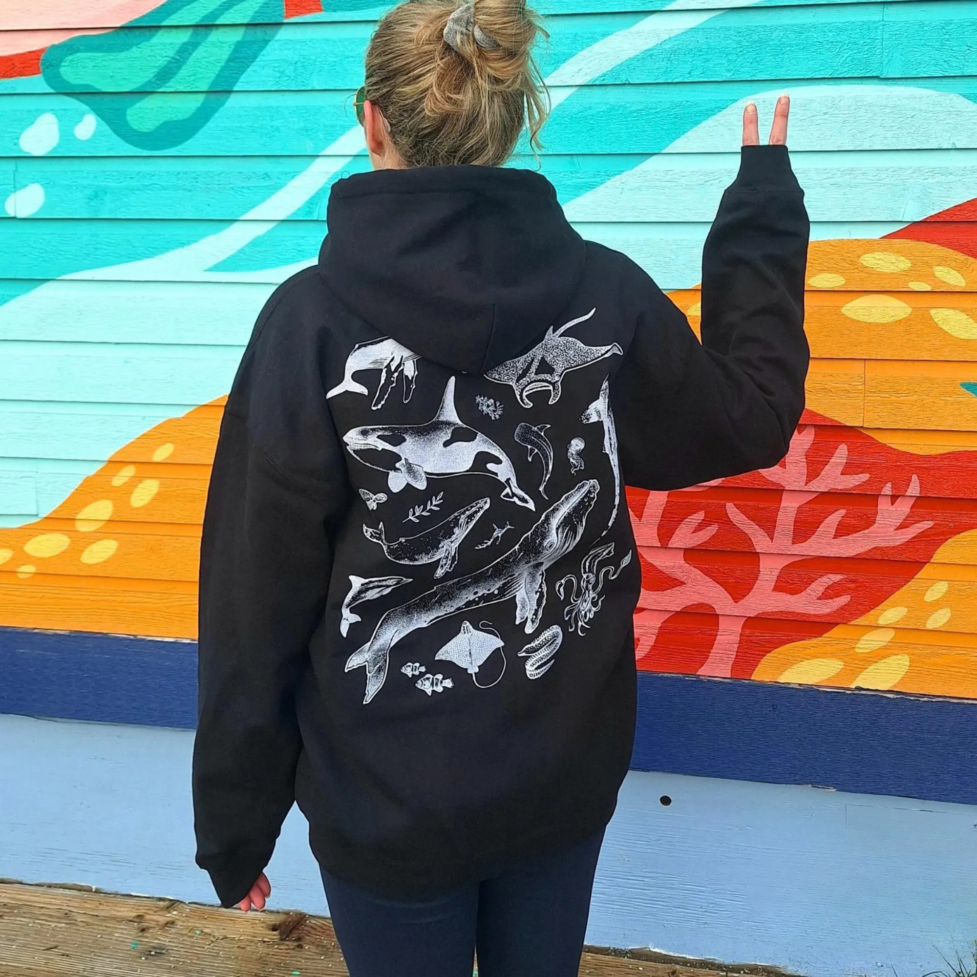 Underwater Sea Animal Vintage Hoodie