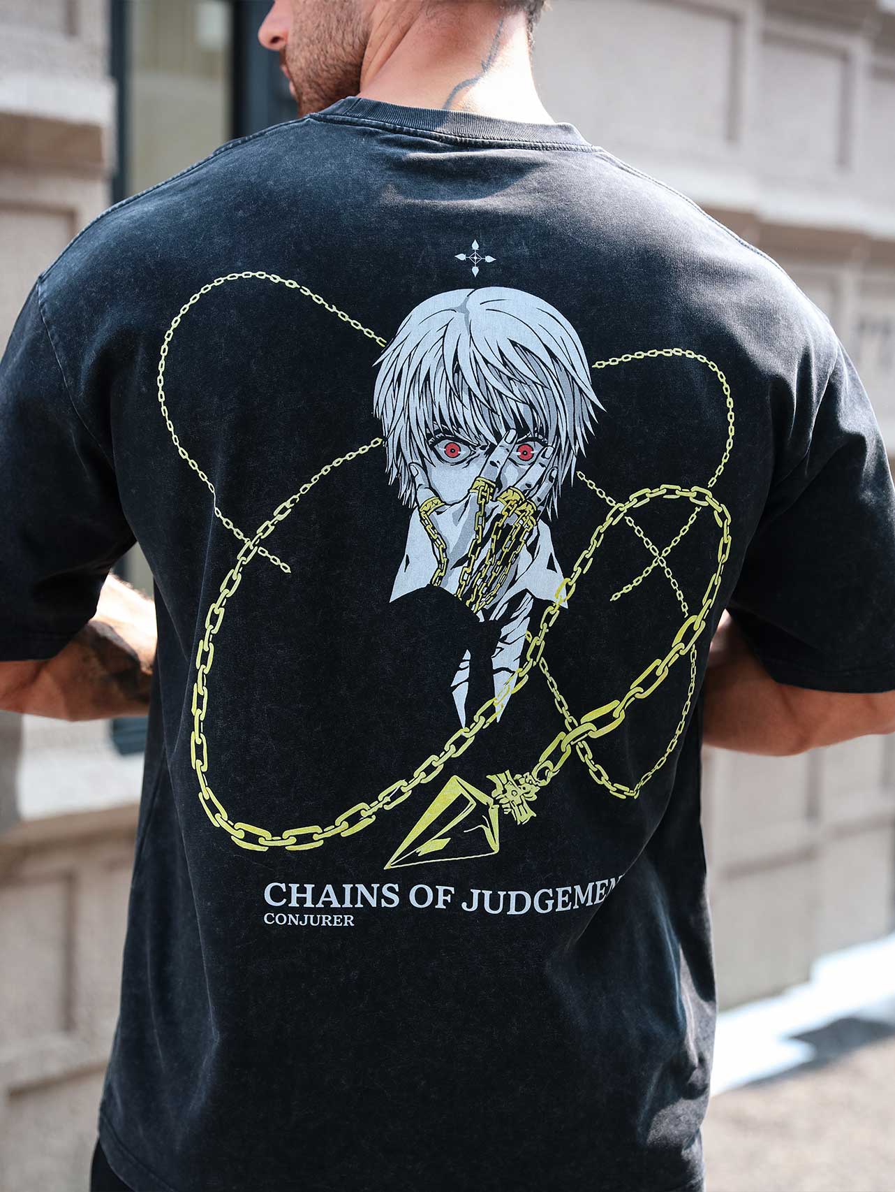 2-seitiges Vintage-T-Shirt „Kurapika“