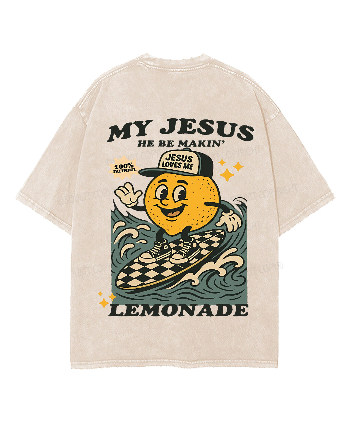 Life Gave Me Some Lemons Double Sided Unisex Washed Christian T-shirt