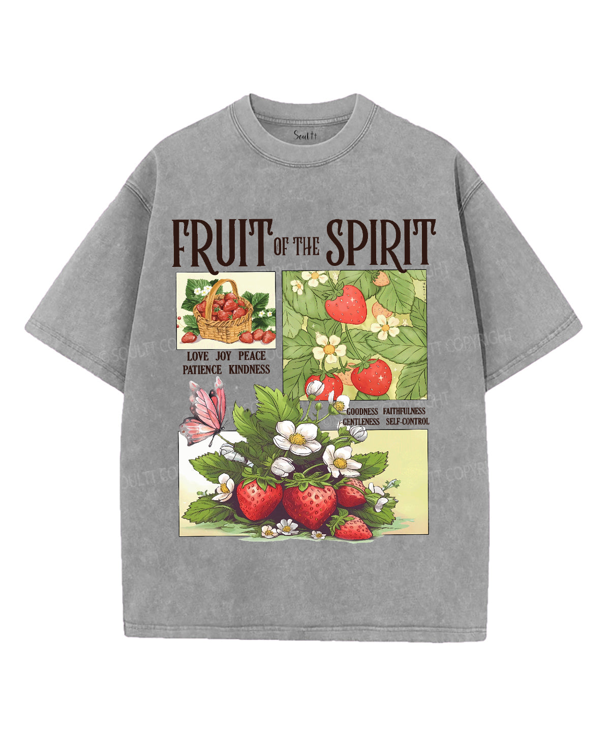 Fruit Of The Spirit Unisex Washed Christian T-shirt