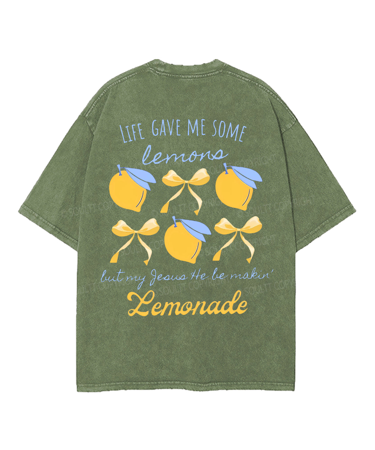 Life Gave Me Some Lemons Double Sided Unisex Washed Christian T-shirt