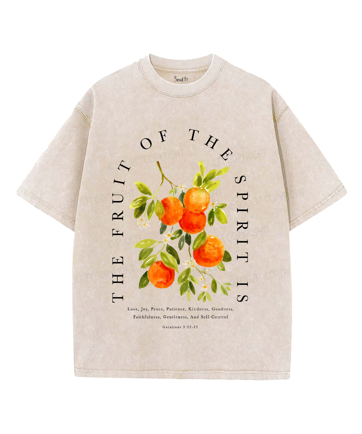 Fruit Of The Spirit Unisex Washed Christian T-shirt