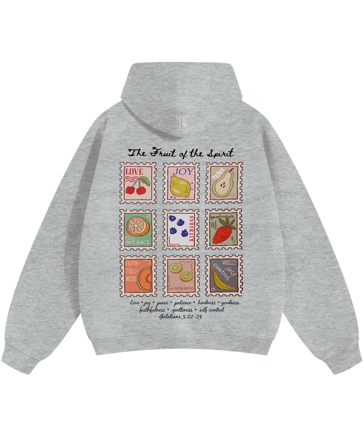 Fruit Of The Spirit Double Sided Christian Hoodie