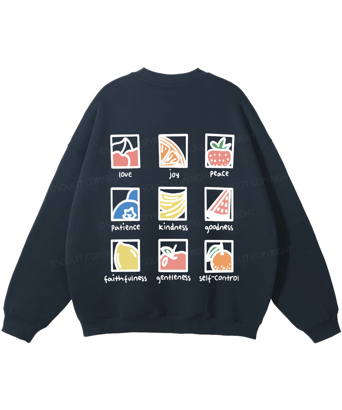 Fruit Of The Spirit Double Sided Christian Sweatshirt