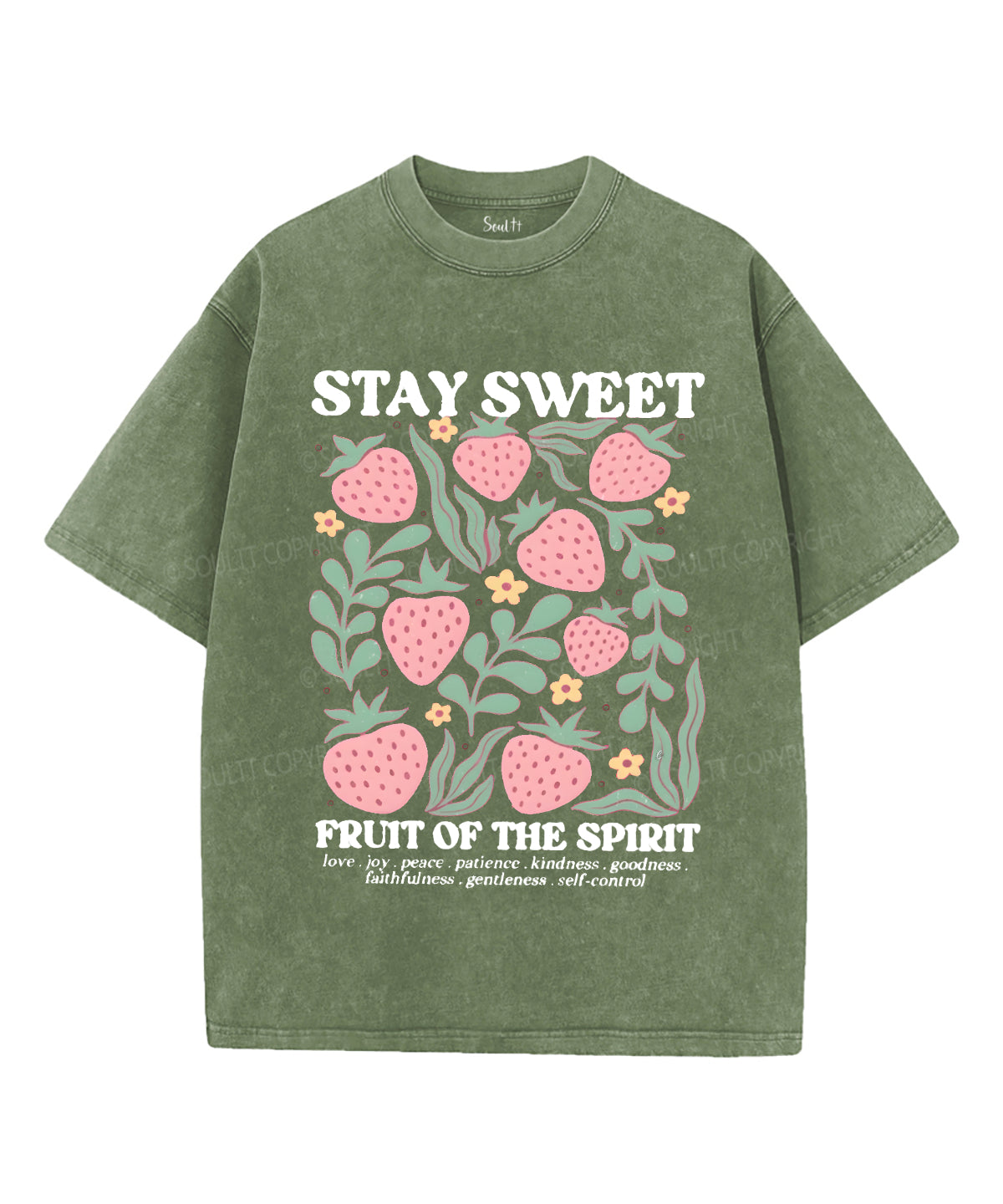 Fruit of the Spirit Unisex Washed Christian T-shirt