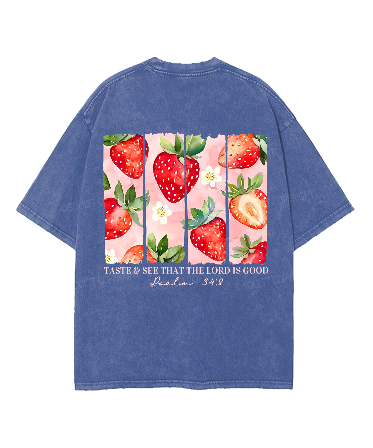 The Lord Is Good Double Sided Unisex Washed Christian T-shirt