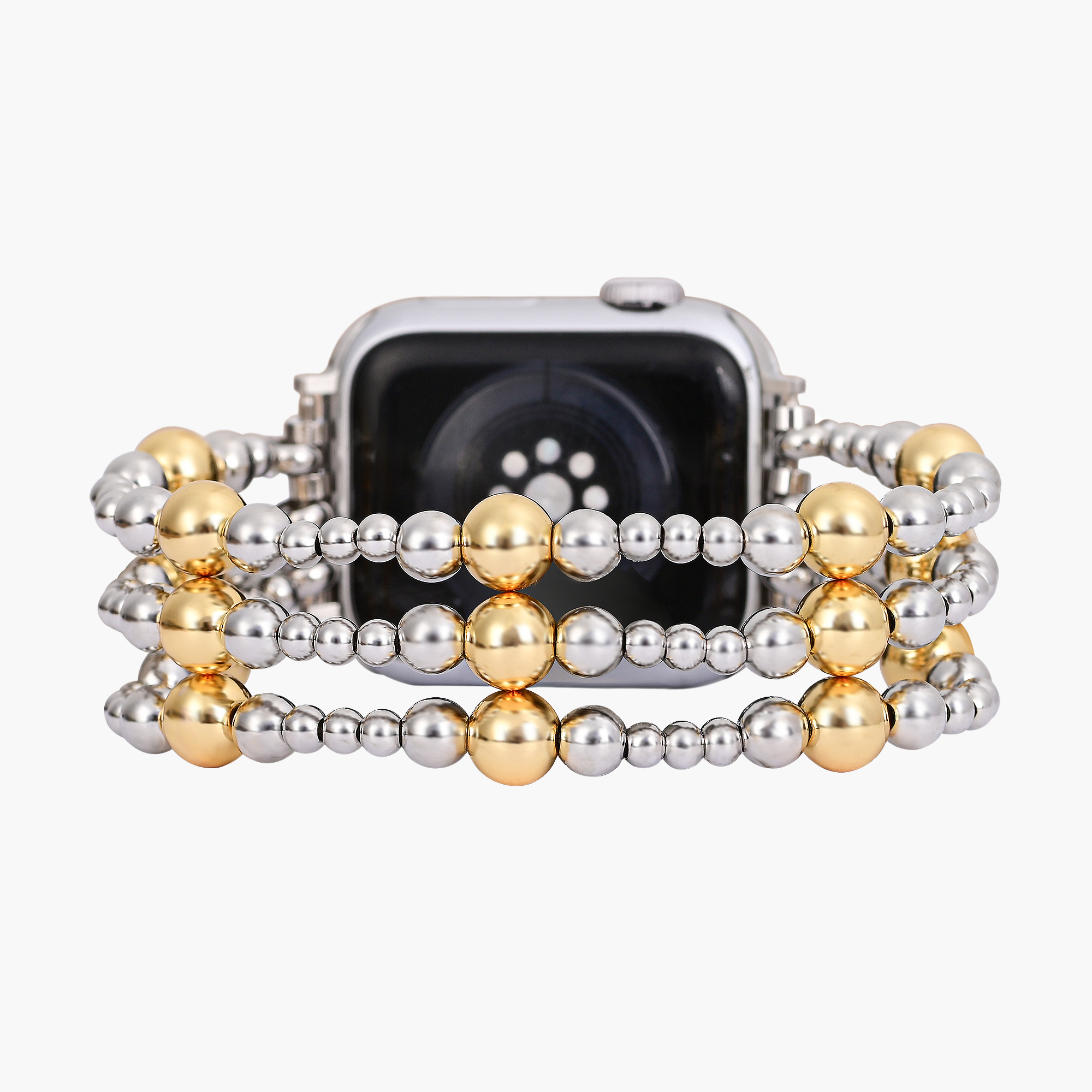 Silver Ember Stretch Apple Watch Strap