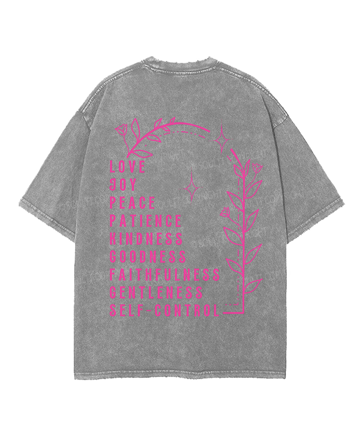 Fruit Of The Spirit Double Sided Unisex Washed Christian T-shirt